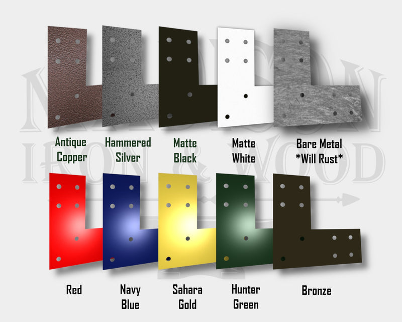 "Rough Wood" Metal Brackets For 4x4 Dimensional Lumber