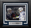 Tom Brady and Peyton Manning 8" x 10" Quarterback Legends Framed Football Photo