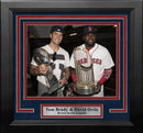 Tom Brady & David Ortiz 8" x 10" Framed Championship Trophy Photo