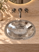 Brass Sink - Moroccan Oval Drop-In Engraved Sink