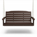 SimplyPoly 4 Foot Amish Made Classic Recycled Plastic Porch Swing, Bright White