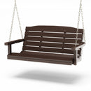 SimplyPoly 4 Foot Amish Made Classic Recycled Plastic Porch Swing, Bright White