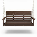 SimplyPoly 4 Foot Amish Made Signature Recycled Plastic Porch Swing, Bright White