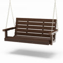 SimplyPoly 5 Foot Amish Made Signature Recycled Plastic Porch Swing, Patriot Blue