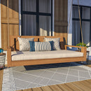 Amish Casual Twin Uptown Porch Swing Bed in Clearcoat Cedar Stain