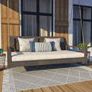 Amish Casual Twin Uptown Porch Swing Bed in Dark Walnut Stain