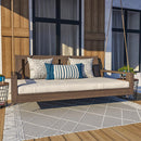 Amish Casual Twin Uptown Porch Swing Bed in Oak Stain