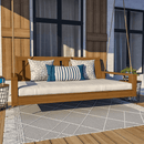 Amish Casual 6 Foot Uptown Porch Swing Bed in Oak Stain