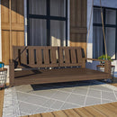 Amish Casual Twin Uptown Porch Swing Bed in Oak Stain