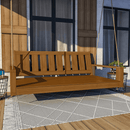 Amish Casual Twin Uptown Porch Swing Bed in Clearcoat Oak Stain