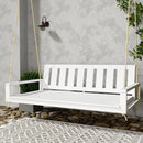 Amish Casual 4 Foot Uptown Porch Swing Bed in Pure White Paint