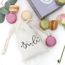 Bride Wedding Cotton Canvas Favor Bags, 6-Pack