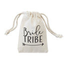 Bride Tribe Wedding Cotton Canvas Favor Bags, 6-Pack