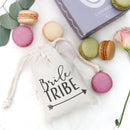 Bride Tribe Wedding Cotton Canvas Favor Bags, 6-Pack
