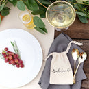 Bridesmaid  Cotton Canvas Wedding Favor Bags, 6-Pack
