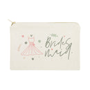 Floral Bridesmaid Cotton Canvas Cosmetic Bag