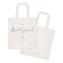 Floral Bridesmaid Wedding Cotton Canvas Tote Bag