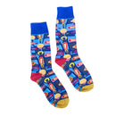 Bright Idea! Light Bulb Colorful Cotton Socks | Blue Women‘s Crew Socks