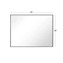 Reflections Sleek Modern Black Aluminum Framed Wall Mirror