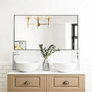 Reflections Sleek Modern Black Aluminum Framed Wall Mirror