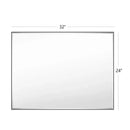 Reflections Sleek Modern Black Aluminum Framed Beveled Wall Mirror