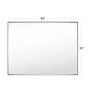 Reflections Sleek Modern Black Aluminum Framed Beveled Wall Mirror