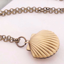 Bronze Seashell Locket Pendant Necklace | Vintage Ocean-Inspired Charm