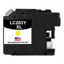 U.S. Remanufactured for Brother LC203XLY High Yield Yellow Ink Cartridge