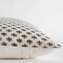Cora Floral Block Printed Pillow Cover | Brown