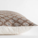 Liora Floral Block Printed Pillow Cover | Brown