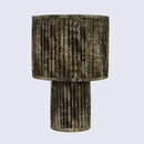 Brown Pleated Fabric Table Lamp - Cotton Lampshades in 15"