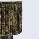 Brown Pleated Fabric Table Lamp - Cotton Lampshades in 15"