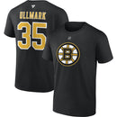 Linus Ullmark Boston Bruins Authentic Player Name & Number T-Shirt - Black