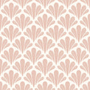 Brushstroke Scallops Wallpaper - Modern Art Deco Pattern in Soft Neutrals