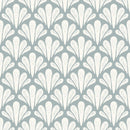 Brushstroke Scallops Wallpaper - Modern Art Deco Pattern in Soft Neutrals