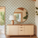 Brushstroke Scallops Wallpaper - Modern Art Deco Pattern in Soft Neutrals