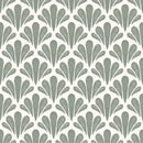 Brushstroke Scallops Wallpaper - Modern Art Deco Pattern in Soft Neutrals