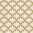 Brushstroke Scallops Wallpaper - Modern Art Deco Pattern in Soft Neutrals