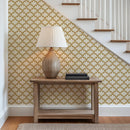 Brushstroke Scallops Wallpaper - Modern Art Deco Pattern in Soft Neutrals