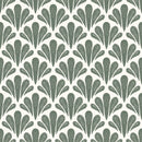 Brushstroke Scallops Wallpaper - Modern Art Deco Pattern in Soft Neutrals