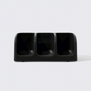 Black Self-Draining Soap Dish