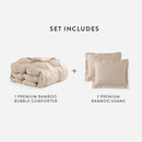 Premium Bamboo Viscose Bubble Comforter Bundle