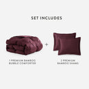 Premium Bamboo Viscose Bubble Comforter Bundle