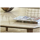 Burdur Beige Premium Natural Marble Coffee Table with Polished Finish Eased Edge