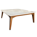 Burdur Beige Premium Natural Marble Coffee Table with Polished Finish Eased Edge
