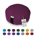 Zafu Meditation Cushion yoga pillow - Cotton & Organic Buckwheat Hull filling, Made in USA