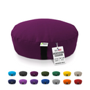 Zafu Meditation Cushion yoga pillow - Cotton & Organic Buckwheat Hull filling, Made in USA