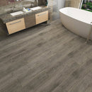 WPC Vinyl Rigid Core 9" Width 60" RL 9.5mm Thick, 1.5mm IXPE Burnished Fossil Romulus Floors - Mazzia Collection bathroom view 3