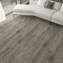 WPC Vinyl Rigid Core 9" Width 60" RL 9.5mm Thick, 1.5mm IXPE Burnished Fossil Romulus Floors - Mazzia Collection room view 3
