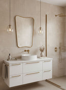 Butterfly Mirror - Italian Curved Antique Brass Mirror